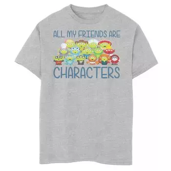 Футболка с рисунком «Все мои друзья — персонажи» для мальчиков 8–20 лет Disney/Pixar Aliens Disney / Pixar
