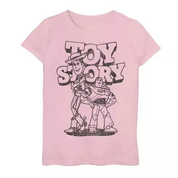 Футболка с рисунком Вуди и Базза для девочек 7–16 лет «История игрушек Диснея» Disney