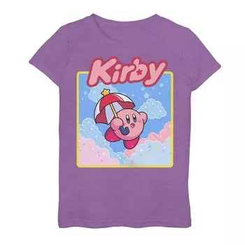 Футболка с рисунком в коробке Nintendo Kirby Starry Clouds для девочек Licensed Character, цвет Purple Berry