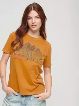 Футболка с рисунком в полоску для улицы Superdry, золотой жезл