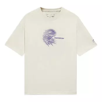 Футболка с рисунком в стиле «противоток» Li-Ning, белый