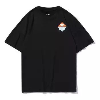 Футболка с рисунком в стиле «противоток» Li-Ning, черный