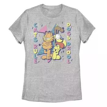 Футболка с рисунком в стиле ретро-юмор для юниоров Garfield Cats Rule Licensed Character