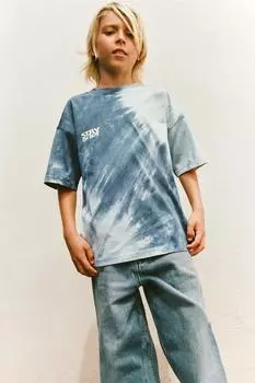 Футболка с рисунком в виде галстука ZARA, синий