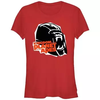 Футболка с рисунком в виде головы гориллы для юниоров Kingdom Of The Planet Of The Apes Licensed Character, красный