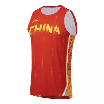 Футболка с рисунком в виде китайского баскетбольного мяча Li-Ning, красный