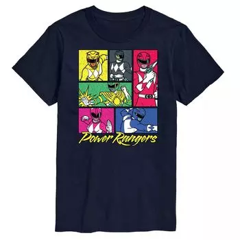 Футболка с рисунком в видео сетки Big & Tall Power Rangers Licensed Character, синий