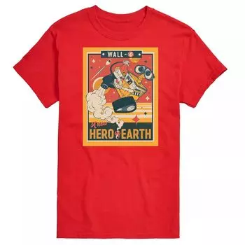 Футболка с рисунком Wall-E Big & Tall New Hero Disney, красный