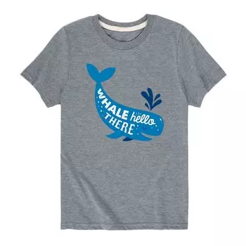 Футболка с рисунком "Whale Hello There" для мальчиков 8–20 лет Licensed Character, серый