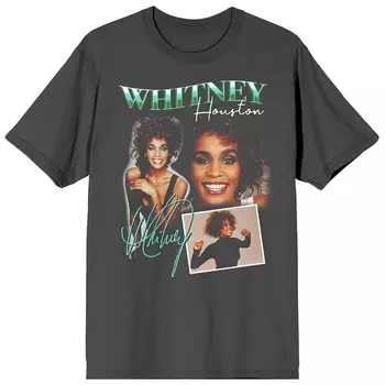 Футболка с рисунком Whitney Houston для юниоров Licensed Character, черный