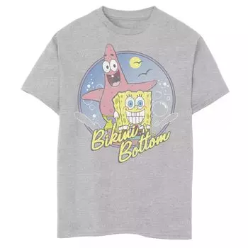 Футболка с рисунком внизу бикини «Губка Боб Квадратные Штаны и Патрик» для мальчиков 8–20 лет Nickelodeon