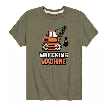 Футболка с рисунком Wrecking Machine для мальчиков 8–20 лет Licensed Character, зеленый