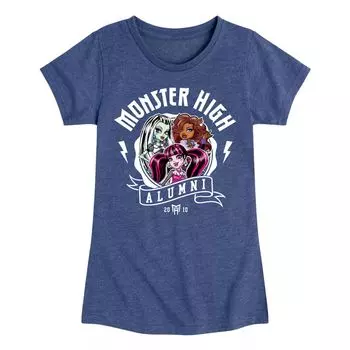 Футболка с рисунком выпускников Monster High для девочек 7–16 лет Licensed Character, синий