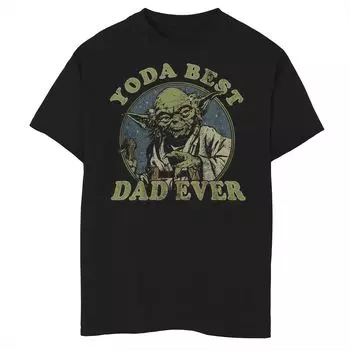 Футболка с рисунком Yoda Best Dad Ever для мальчиков 8–20 лет Star Wars