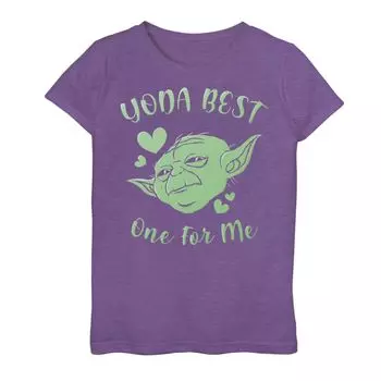 Футболка с рисунком Yoda Best One для девочек 7–16 лет Star Wars
