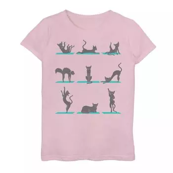 Футболка с рисунком Yoga Kitty Cat для девочек 7–16 лет Licensed Character