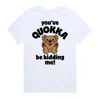 Футболка с рисунком You've Quokka Be Kidding Me для мальчиков 8–20 лет Licensed Character, белый