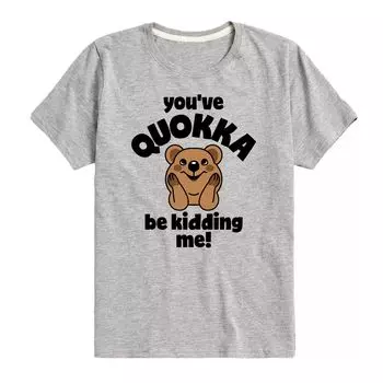 Футболка с рисунком You've Quokka Be Kidding Me для мальчиков 8–20 лет Licensed Character, серый