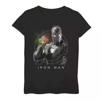 Футболка с рисунком «Железный человек» для девочек 7–16 лет «Marvel Avengers Endgame» Marvel
