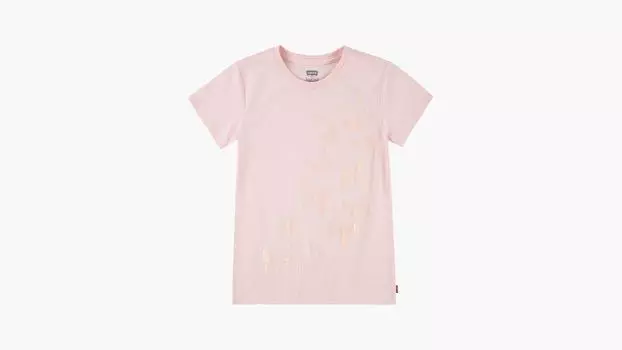Футболка с рисунком «Жемчужная бабочка» для больших девочек S-XL Levi's, цвет English Rose - Pink