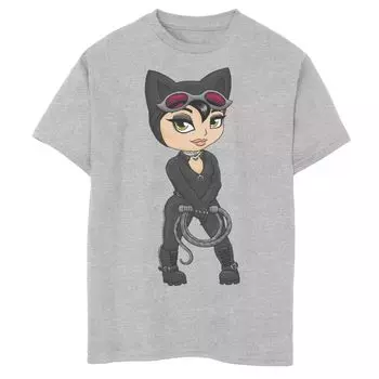 Футболка с рисунком «Женщина-кошка» для мальчиков 8–20 лет DC в стиле фэндом DC Comics