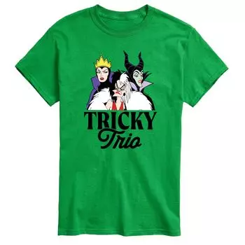 Футболка с рисунком Злодеи Диснея Big & Tall Tricky Trio Licensed Character, зеленый