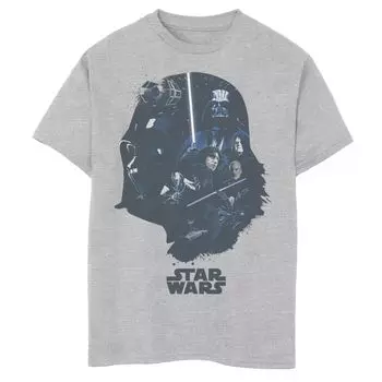Футболка с рисунком злодея, шлем Дарта Вейдера для мальчиков 8–20 лет Star Wars