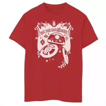 Футболка с рисунком «Звездные войны» BB-8 May Your Days BB для мальчиков 8–20 лет и рисунком «Счастливого Рождества» Star Wars