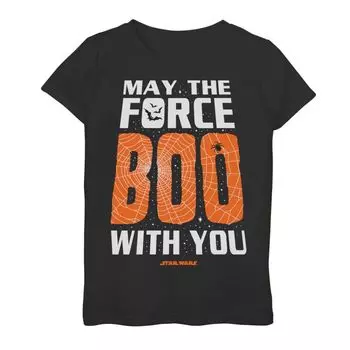 Футболка с рисунком «Звездные войны» для девочек 7–16 лет «May The Force Boo With You» на Хэллоуин Star Wars