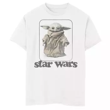 Футболка с рисунком «Звездные войны, Мандалорец, ребенок» для мальчиков 8–20 лет, портрет в стиле ретро Star Wars