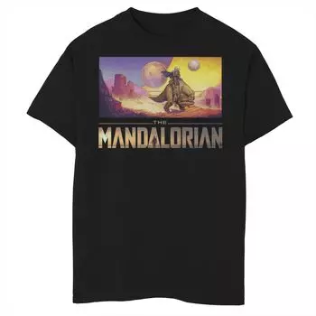 Футболка с рисунком «Звездные войны: Мандалорское путешествие в мир снов» для мальчиков 8–20 лет Star Wars