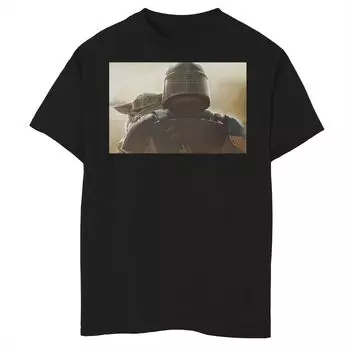 Футболка с рисунком «Звездные войны: Ребенок» для мальчиков 8–20 лет, известная как Baby Yoda Peek Star Wars, черный