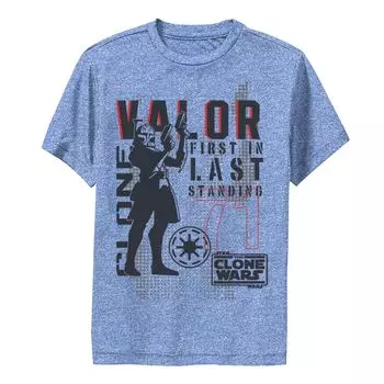 Футболка с рисунком «Звездные войны: Войны клонов: доблесть» для мальчиков 8–20 лет Star Wars