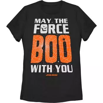 Футболка с рисунком «Звёздные войны» для юниоров «May The Force Boo With You» на Хэллоуин Star Wars