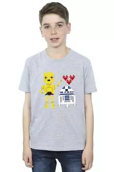 Футболка с роботом-сердечком Star Wars, серый