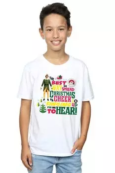 Футболка с рождественским настроением Elf, белый