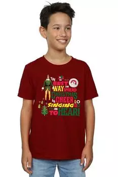 Футболка с рождественским настроением Elf, красный