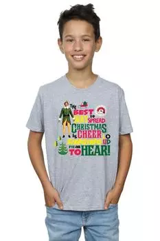 Футболка с рождественским настроением Elf, серый