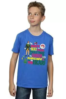 Футболка с рождественским настроением Elf, синий