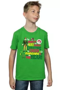 Футболка с рождественским настроением Elf, зеленый