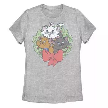 Футболка с рождественским венком Disney's The Aristocats Juniors Licensed Character
