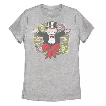 Футболка с рождественским венком «Монополия» для юниоров Rich Uncle Pennybags Money Licensed Character
