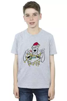 Футболка с рождественскими колокольчиками Scooby Doo, серый