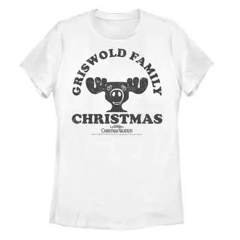 Футболка с рождественскими марками Griswold Family для юниоров «Рождественские каникулы» Licensed Character, белый