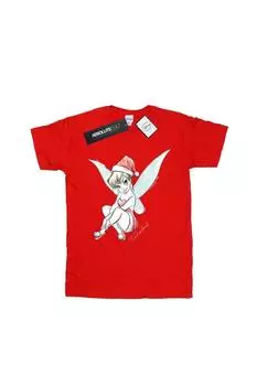 Футболка с рождественской феей Тинкербелл Disney, красный