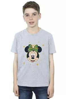 Футболка с Рождеством Минни Маус Disney, серый