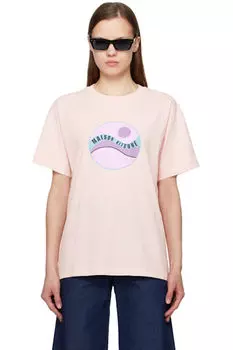 Футболка с розовым принтом Pop Wave Maison Kitsun