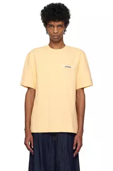 Футболка с рубчиком Jacquemus, бежевый