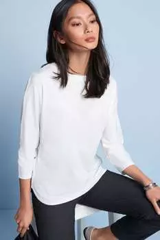 Футболка с рукавами 3/4 Next, белый