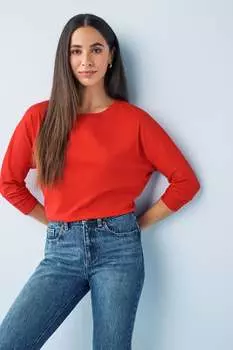 Футболка с рукавами 3/4 Next, красный